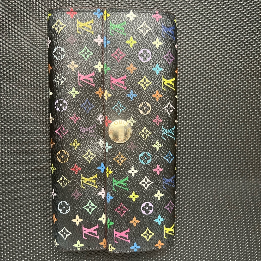 Louis Vuitton Monogram Multicolor Sarah Wallet Black Grenade